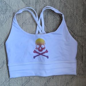 lululemon energy bra long line bra. white. size 6. Soulcycle.
